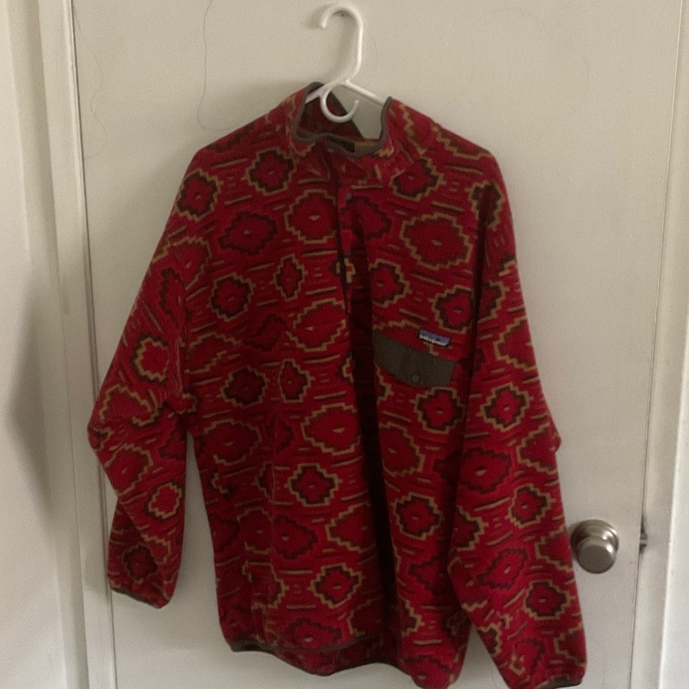 Patagonia Red and Black Synchilla Fleece